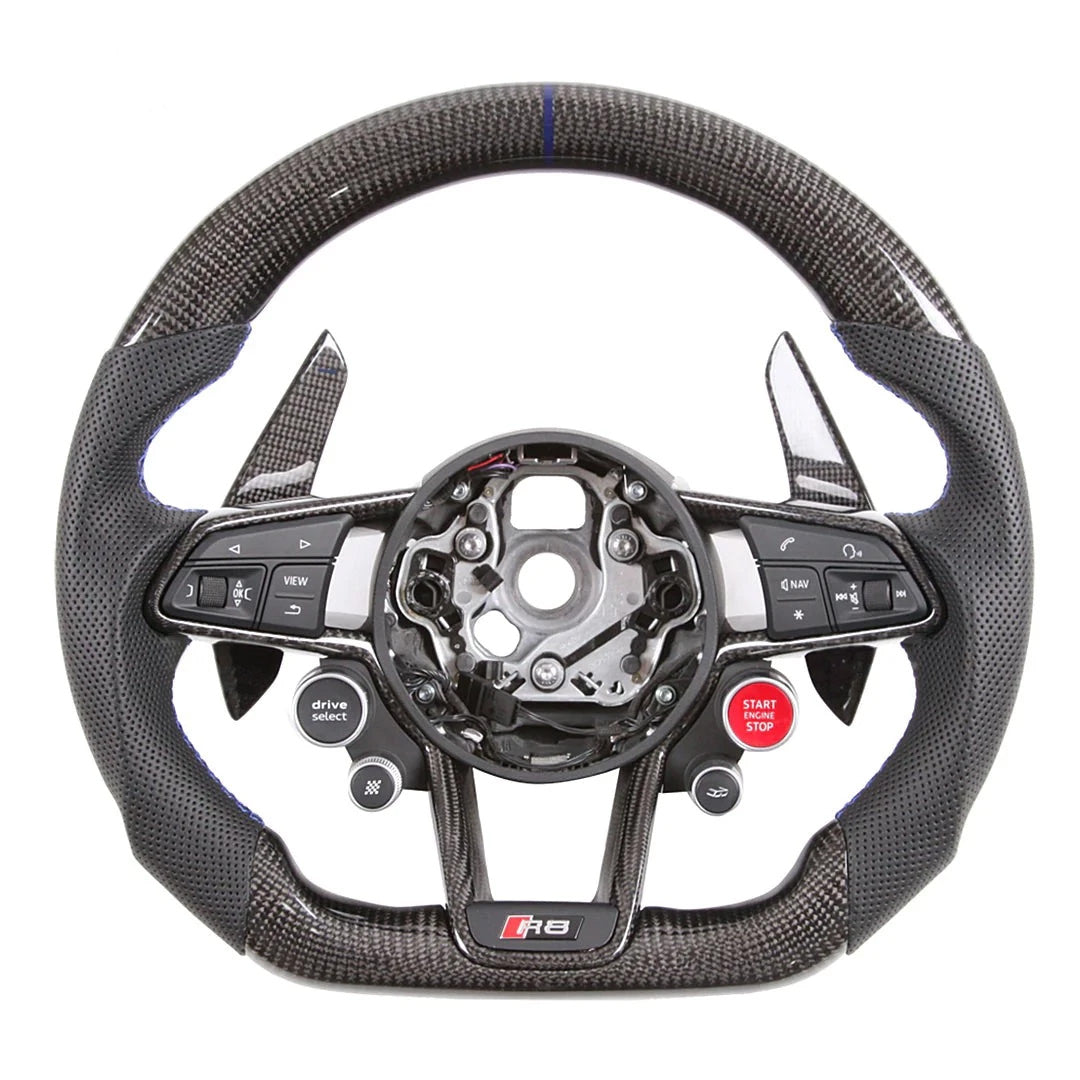 R8 Style LED Custom Carbon Fiber Steering Wheel for Audi FITS A / S / RS / Q / TT / R8