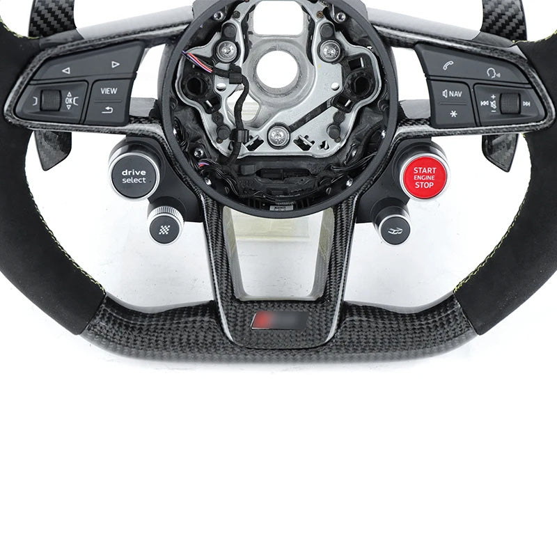 R8 Style LED Custom Carbon Fiber Steering Wheel for Audi FITS A / S / RS / Q / TT / R8