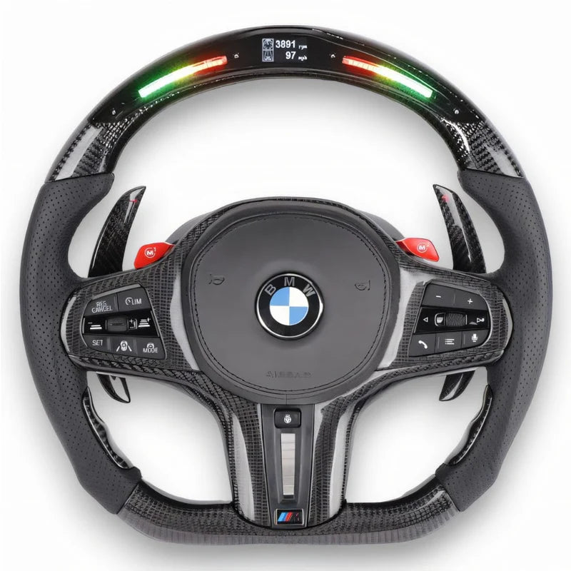 Custom LED Carbon Fiber Steering Wheel for BMW G Chassis