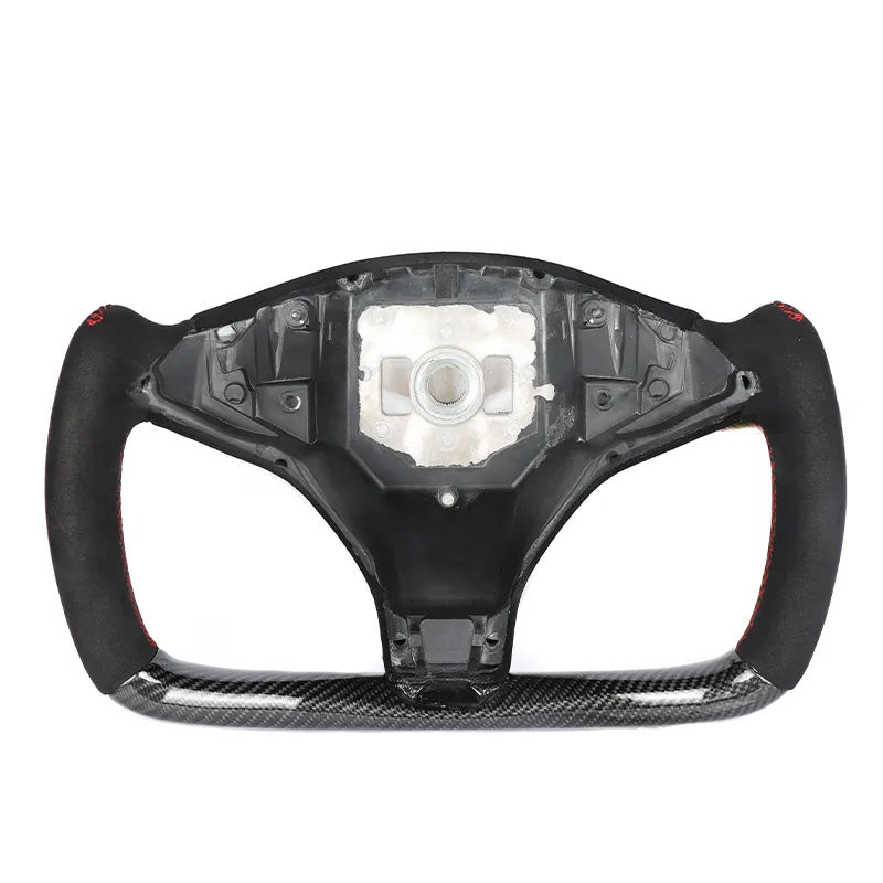 Custom Carbon Fiber Yoke Steering Wheel for Tesla Model S / X