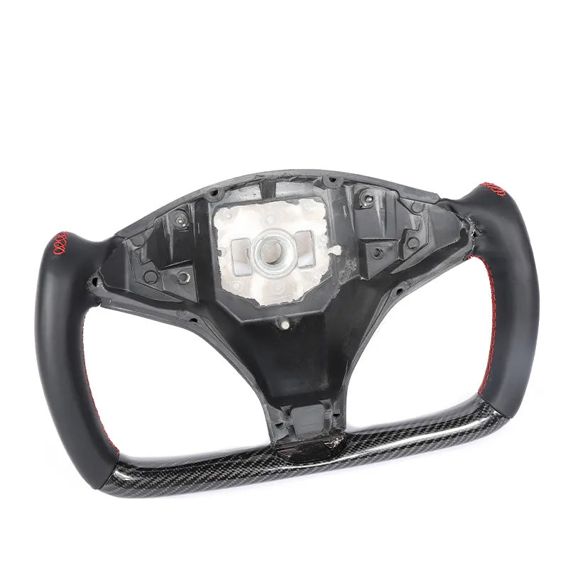 Custom Carbon Fiber Yoke Steering Wheel for Tesla Model S / X