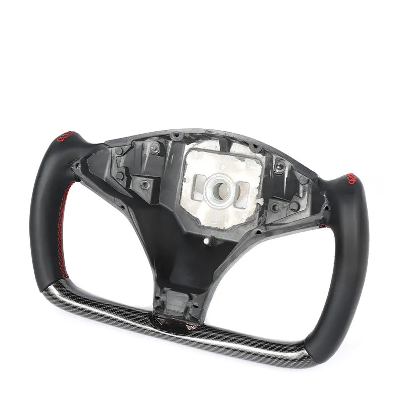 Custom Carbon Fiber Yoke Steering Wheel for Tesla Model S / X