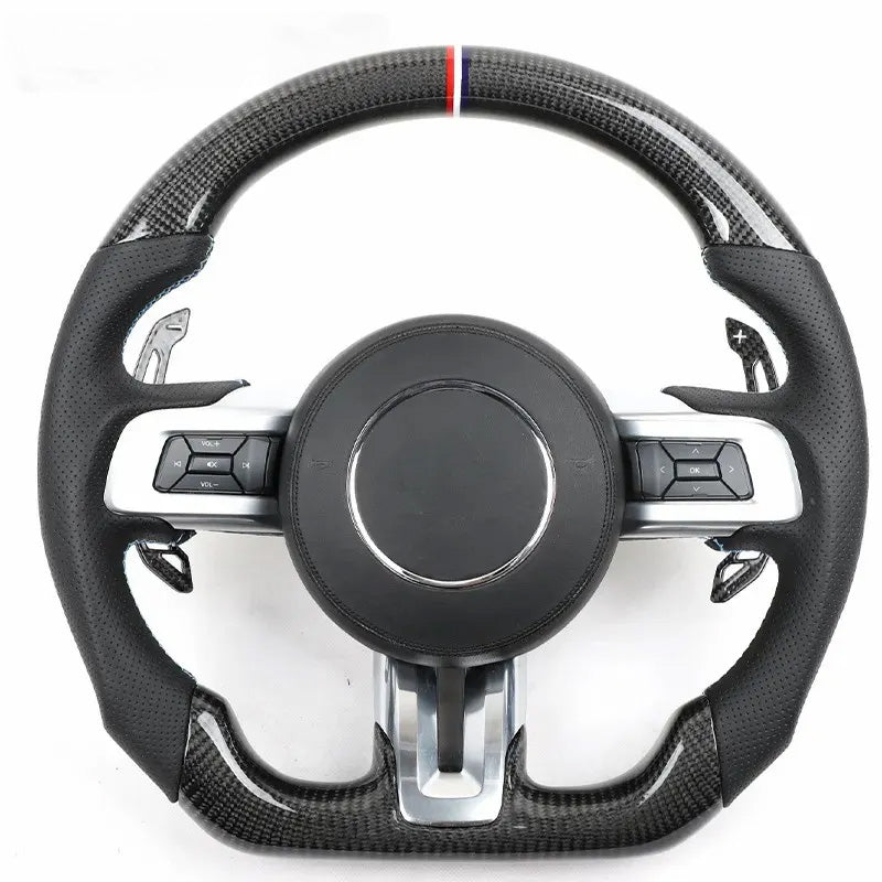 Custom Carbon Fiber Steering Wheel for Ford Mustang 2015-2022