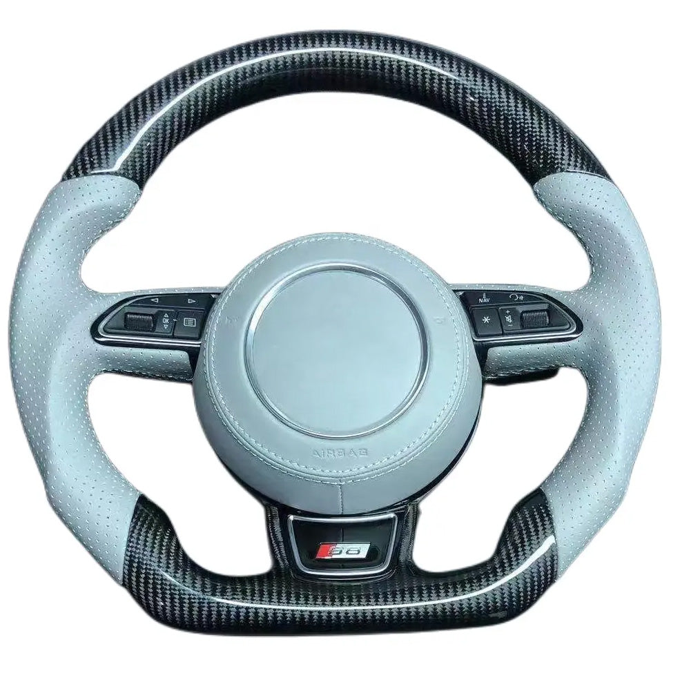 A/S/RS Style 1st Gen Custom Carbon Fiber Steering Wheel for Audi A / S / RS / Q / TT / R8