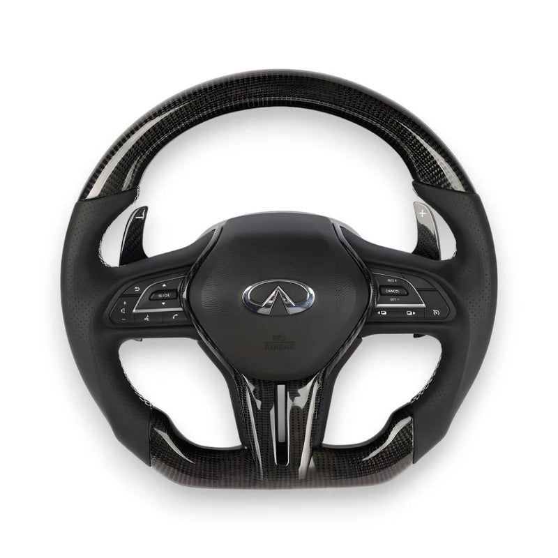 Custom Carbon Fiber Steering Wheel for Infiniti Q50 2018-2024 / Q60 2018-2022