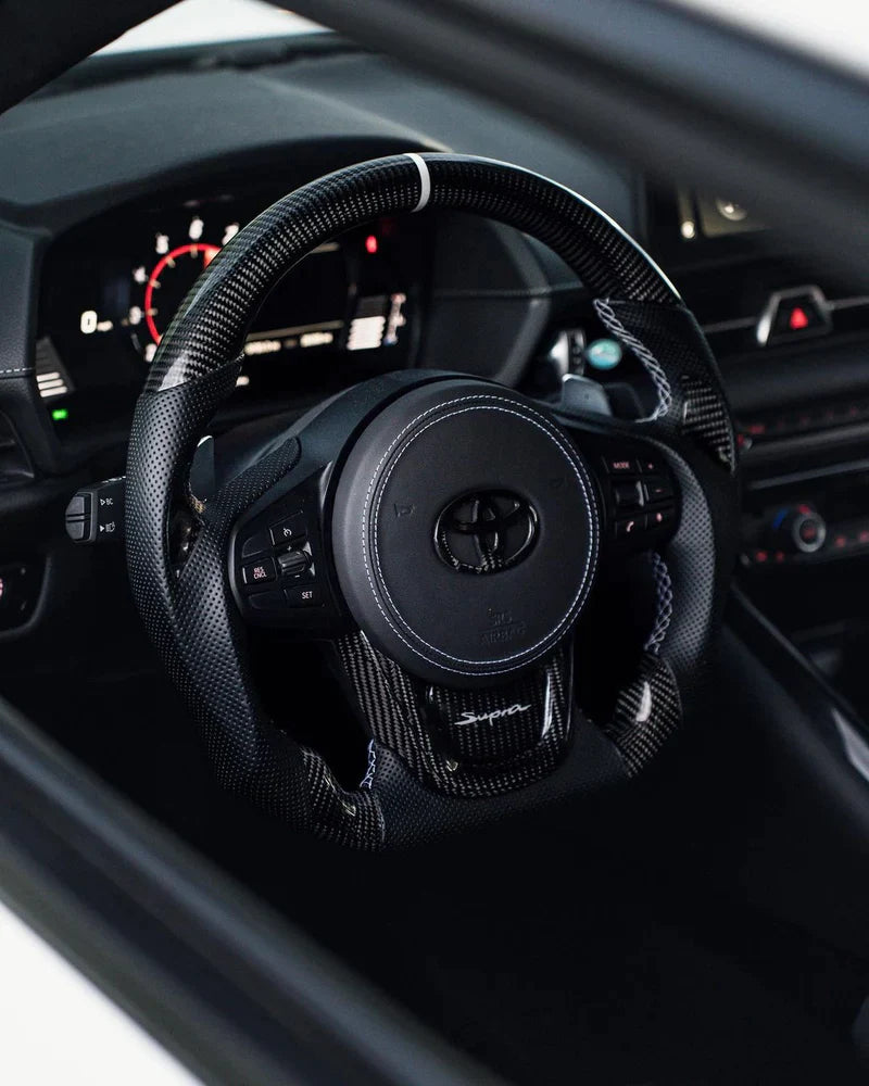 Custom Carbon Fiber Steering Wheel for Toyota A9x Supra