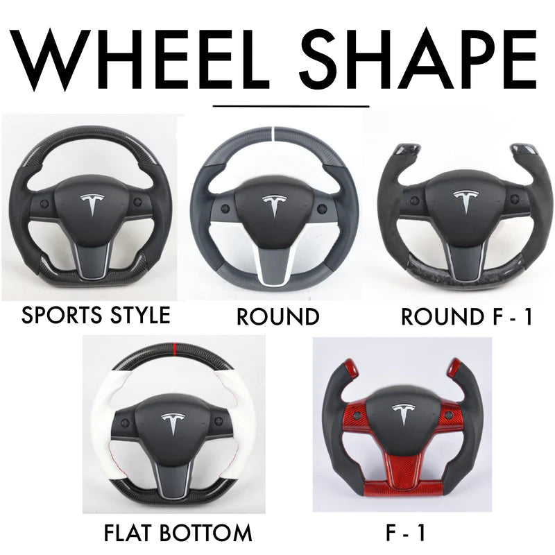 Custom Carbon Fiber Steering Wheel for Tesla Model Y / 3