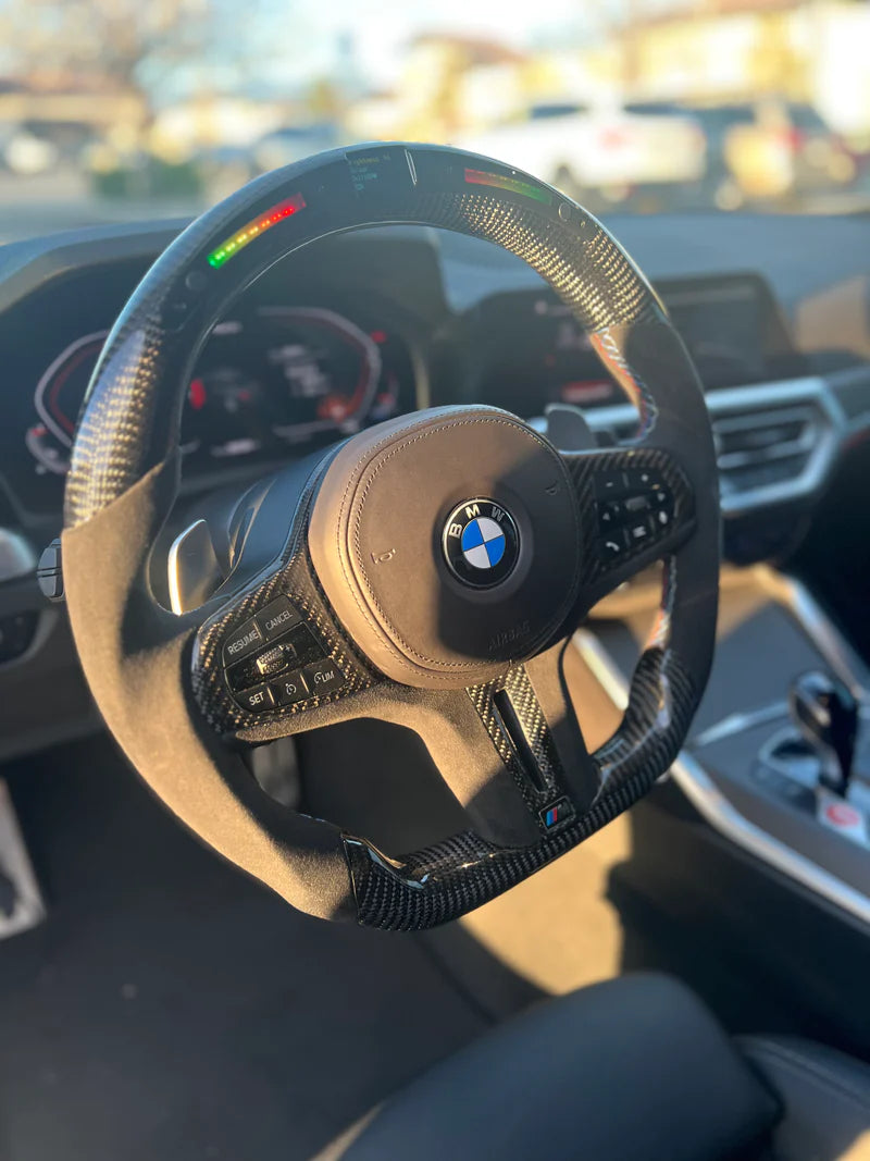 Custom LED Carbon Fiber Steering Wheel for BMW G Chassis