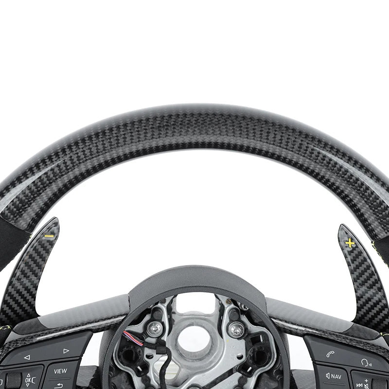 R8 Style LED Custom Carbon Fiber Steering Wheel for Audi FITS  A / S / RS / Q / TT / R8