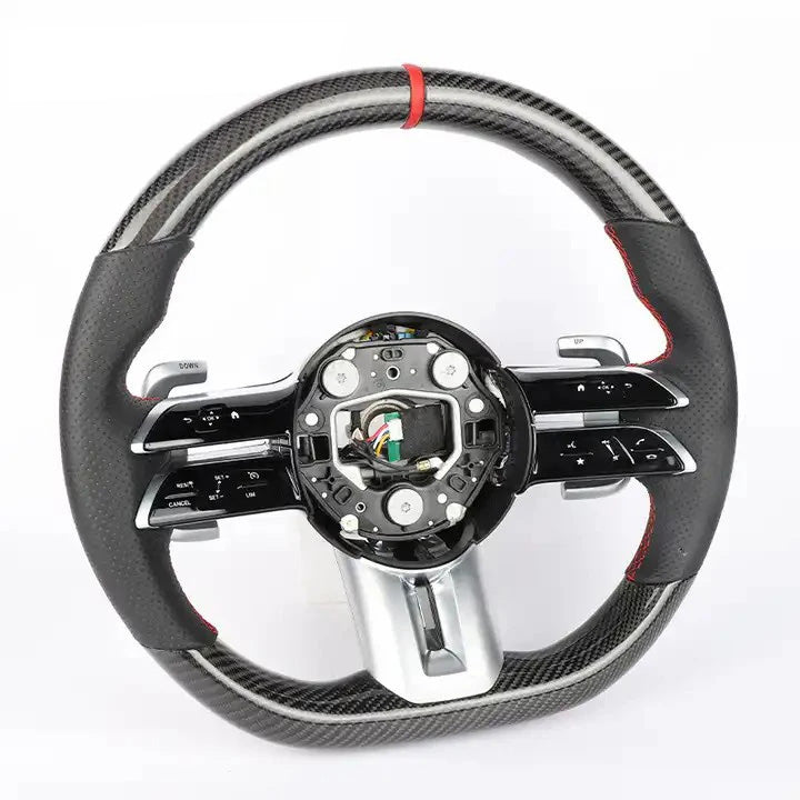 Custom Carbon Fiber Steering Wheel for Mercedes Benz AMG 2023 Style