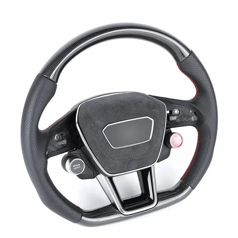 Custom RS6 Style Carbon Fiber Steering Wheel for Audi A / S / RS