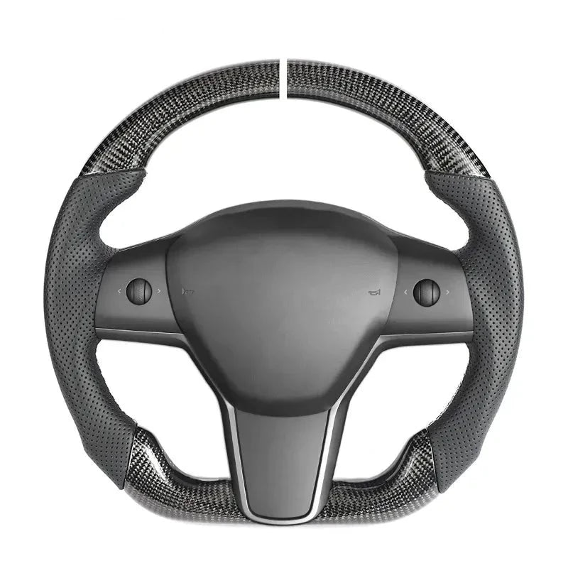 Custom Carbon Fiber Steering Wheel for Tesla Model Y / 3