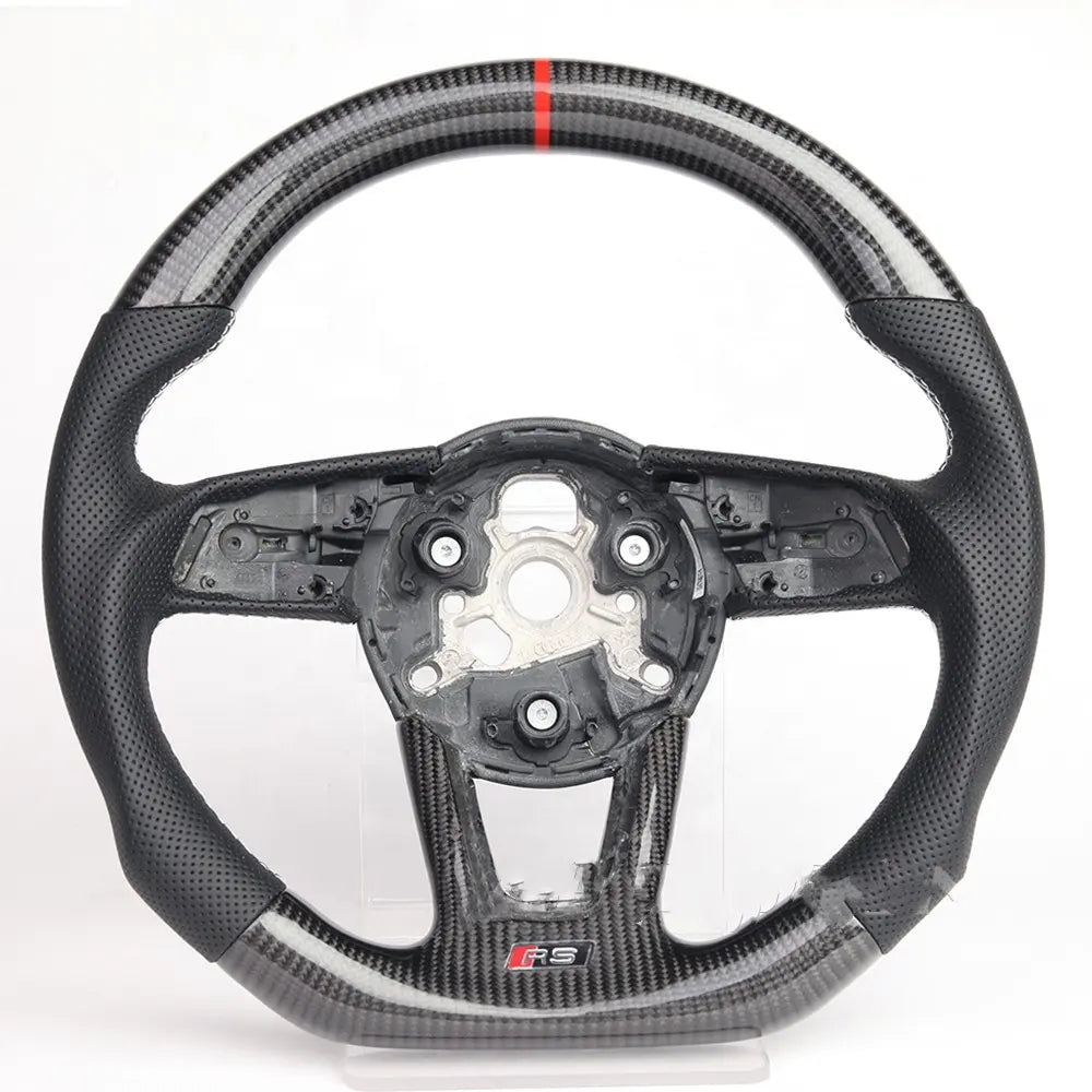 R8 Style LED Custom Carbon Fiber Steering Wheel for Audi FITS  A / S / RS / Q / TT / R8